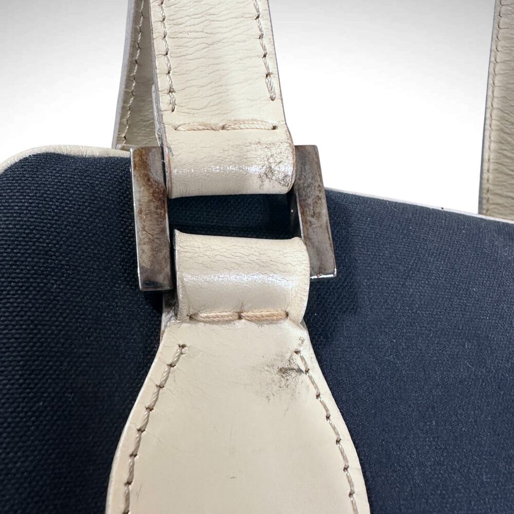 Vintage Fendi Mini Boston Top Handle Bag Navy Blue Satchel Luxury‎ Travel Preppy - Picture 13 of 16